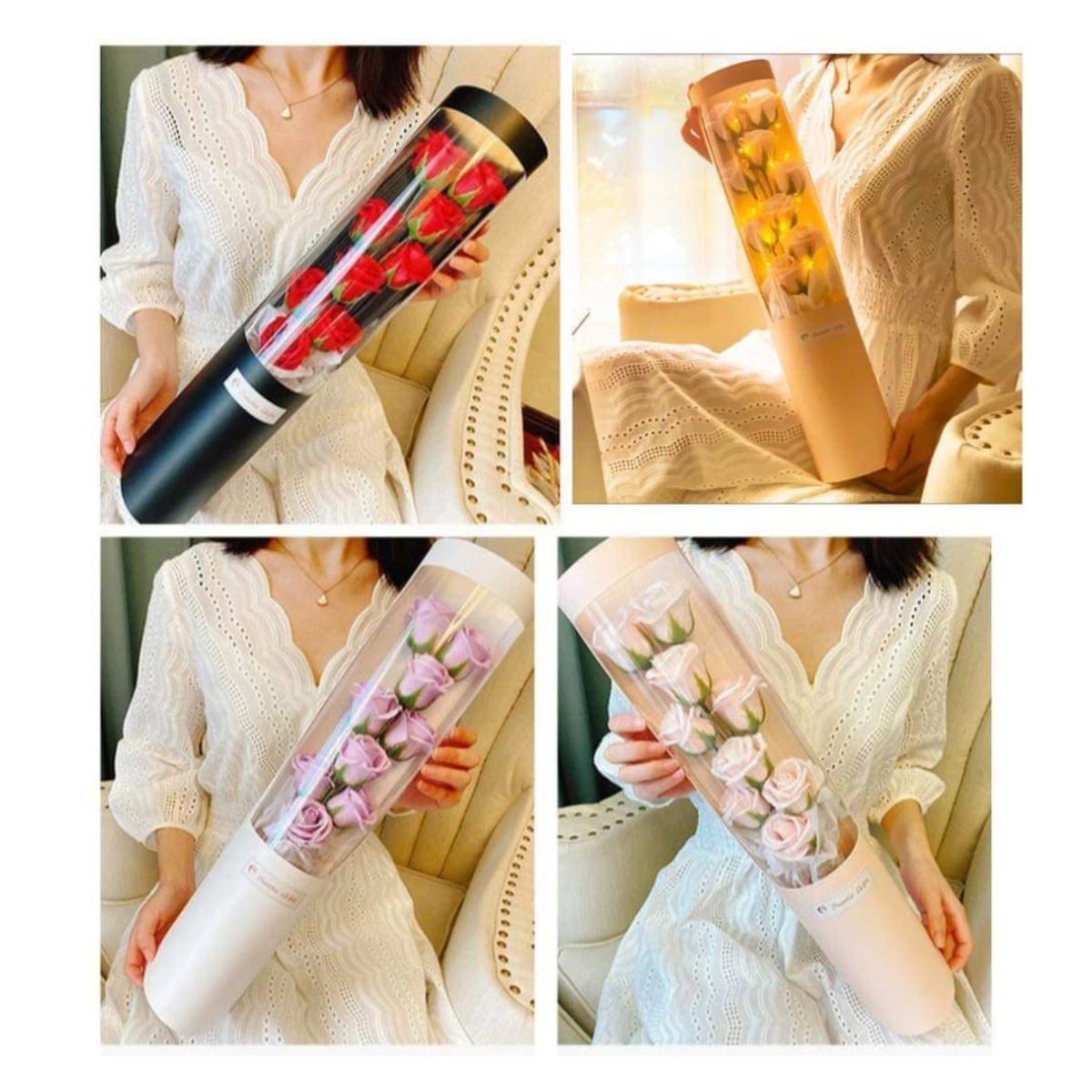 GENERICO - RAMO DE ROSAS CON LUCES