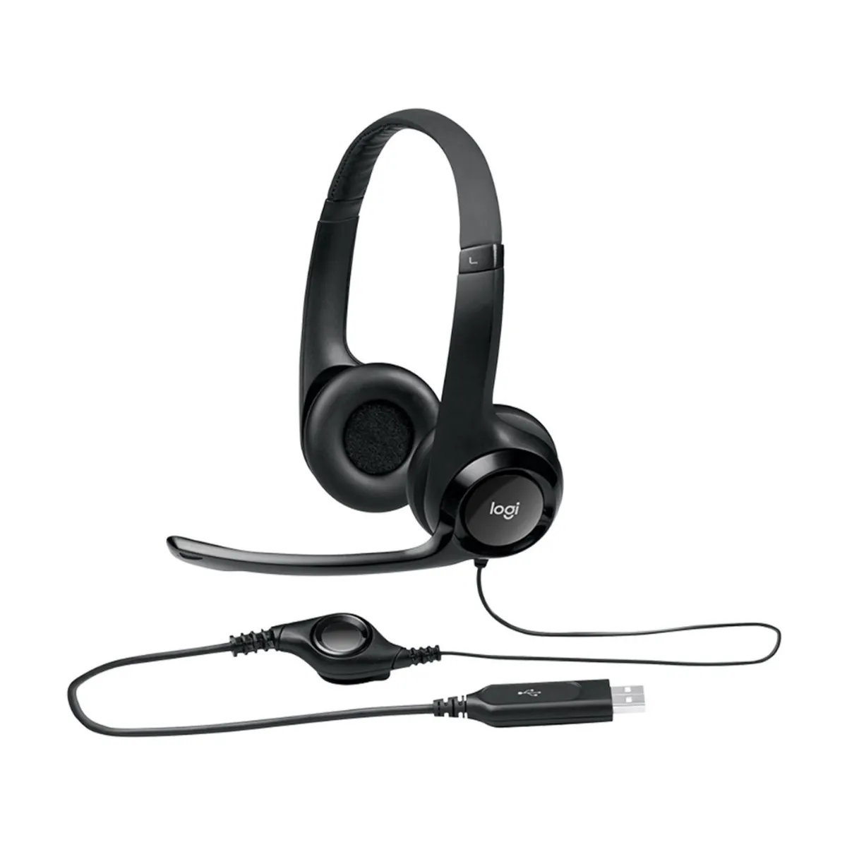 LOGITECH - AUDIFONO CON MICROFONO LOGITECH H390 CON CABLE NOISE CANCELLING NEGRO