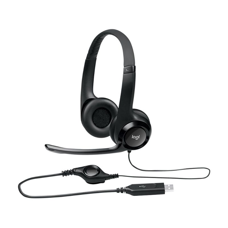 LOGITECH - AUDIFONO CON MICROFONO LOGITECH H390 CON CABLE NOISE CANCELLING NEGRO