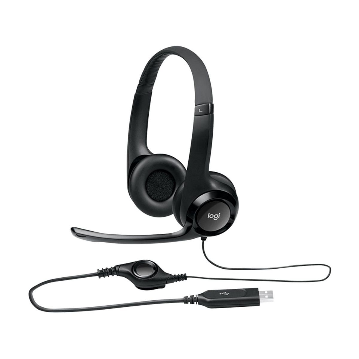 LOGITECH - AUDIFONO CON MICROFONO LOGITECH H390 CON CABLE NOISE CANCELLING NEGRO