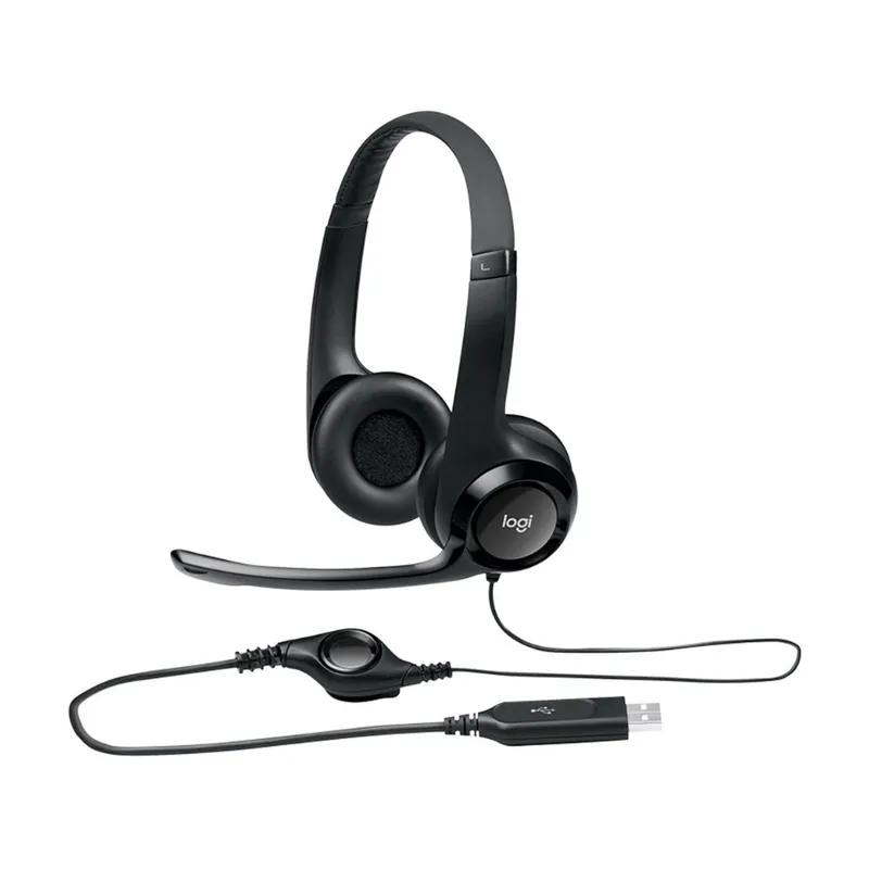 LOGITECH - AUDIFONO CON MICROFONO LOGITECH H390 CON CABLE NOISE CANCELLING NEGRO