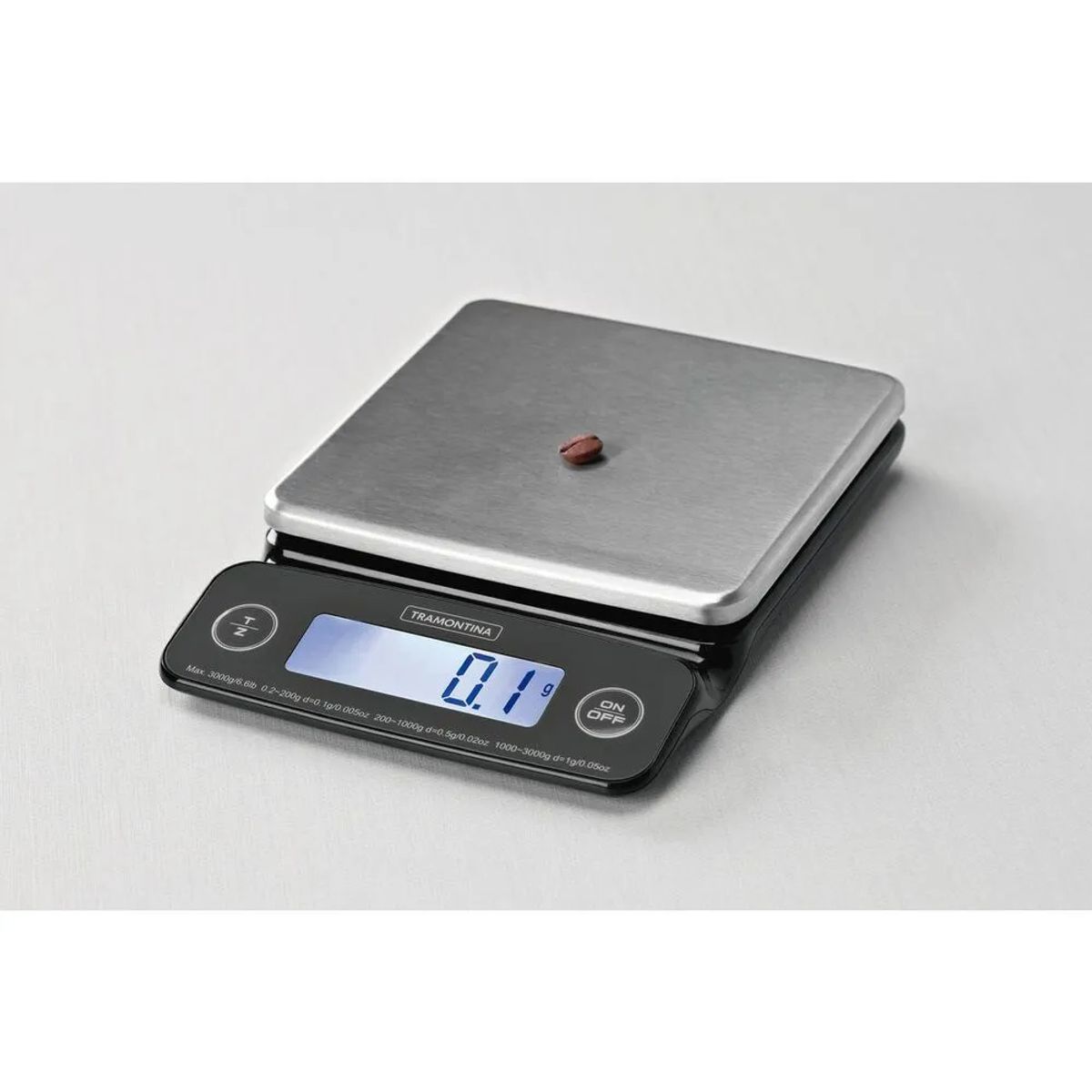 TRAMONTINA - Balanza Digital Tramontina Adatto con Base de Acero Inoxidable