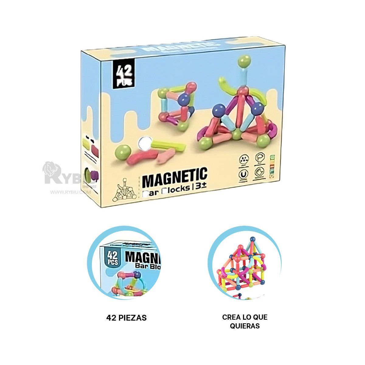 GENERICO - Juguete Iman para Niños de Multicolor Y+Gift Stickers