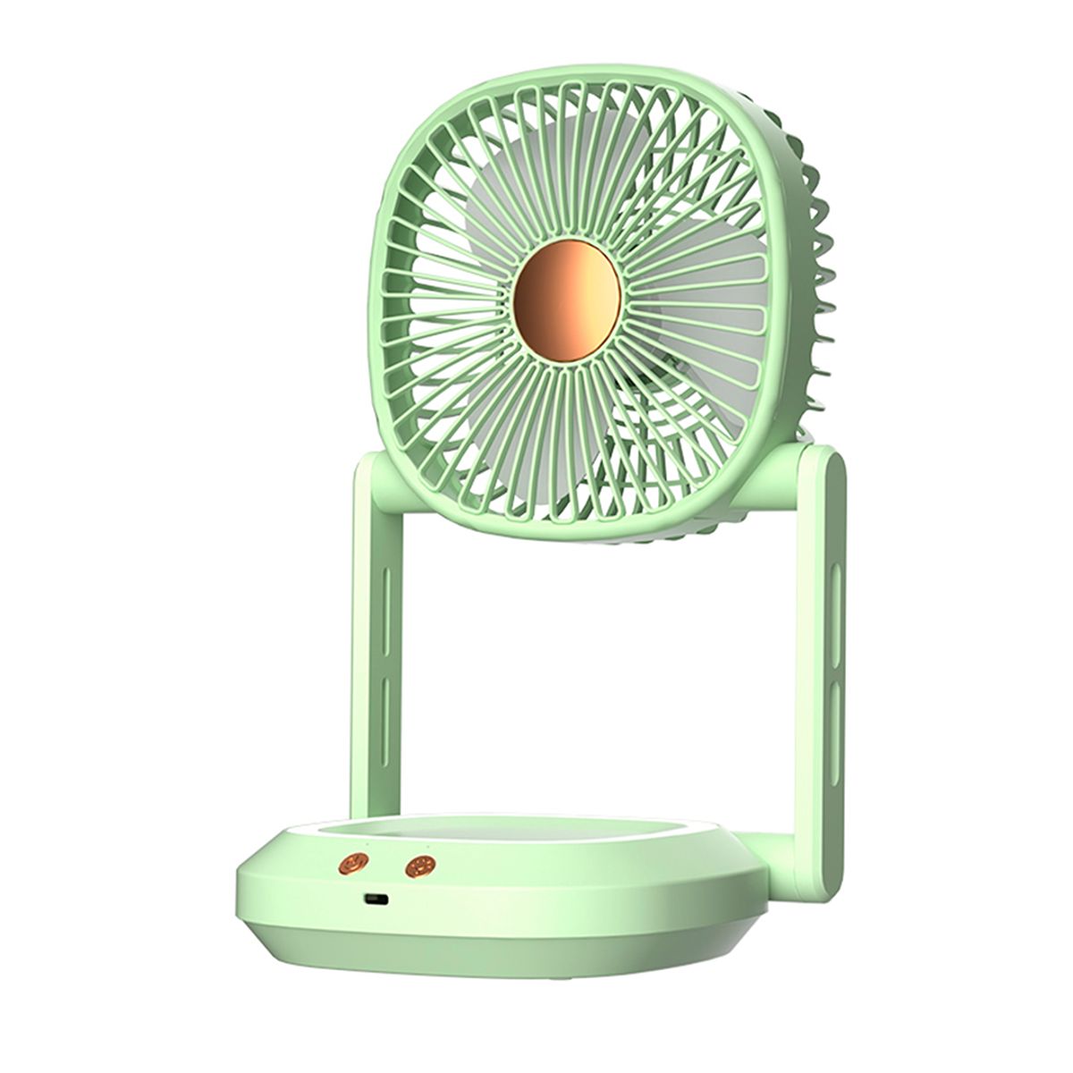 SEISA - Ventilador con luces plegable cuadrado