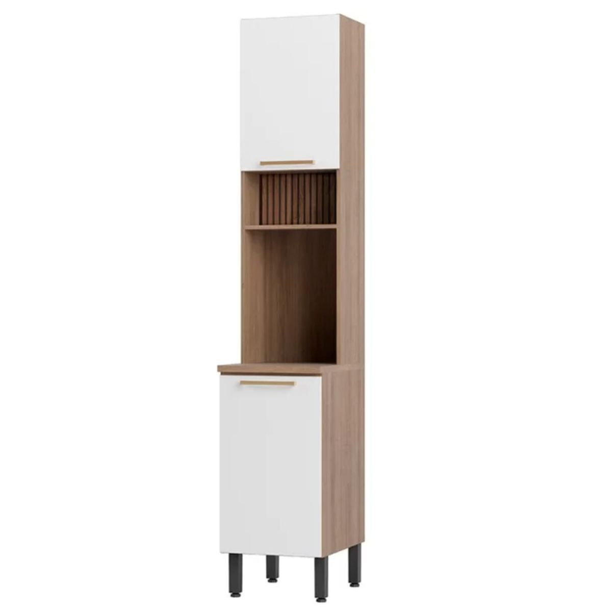 TU MESITA - Mueble de Cocina Multiusos Leonela color MarrónBlanco TU MESITA