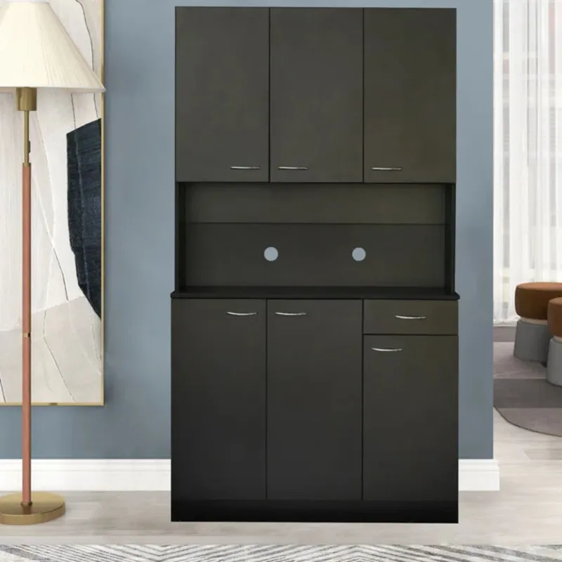TU MESITA - Mueble de Microondas mas Repostero Pierina color Negro TU MESITA