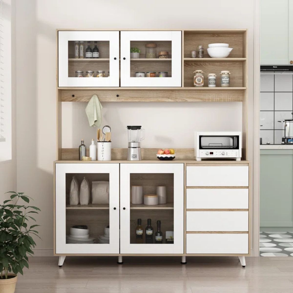 TU MESITA - Mueble Moderno de Cocina Maverick color BlancoDuna TU MESITA