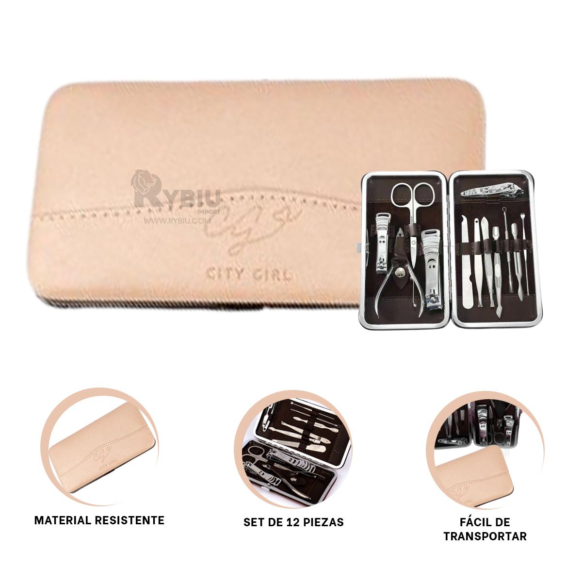 RYBIU IMPORT - Pack Resistente en Tono Melon Y+Regalo Ligas para Peinar