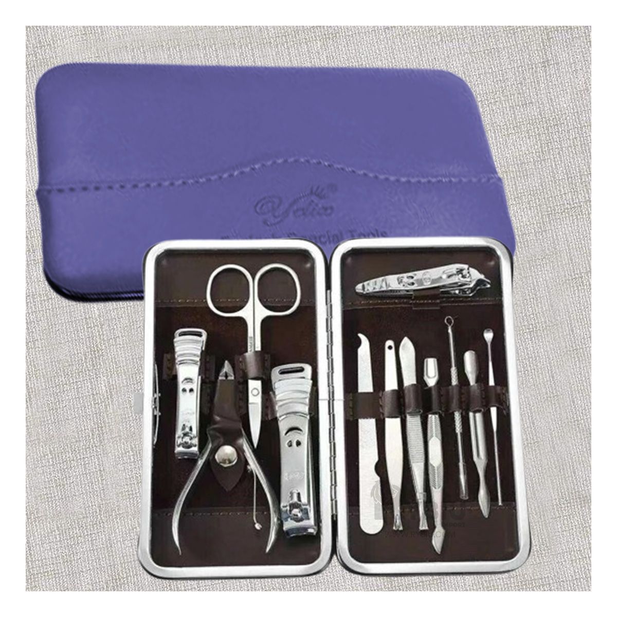 GENERICO - Set para Unas Manicure y Pedicure en Azul Y+Papel de Regalo