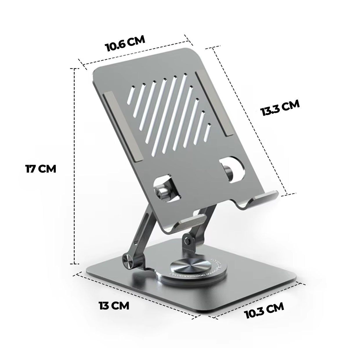 GENERICO - Soporte Para Tablet Ipad De Aluminio Con Rotación 360 Grados