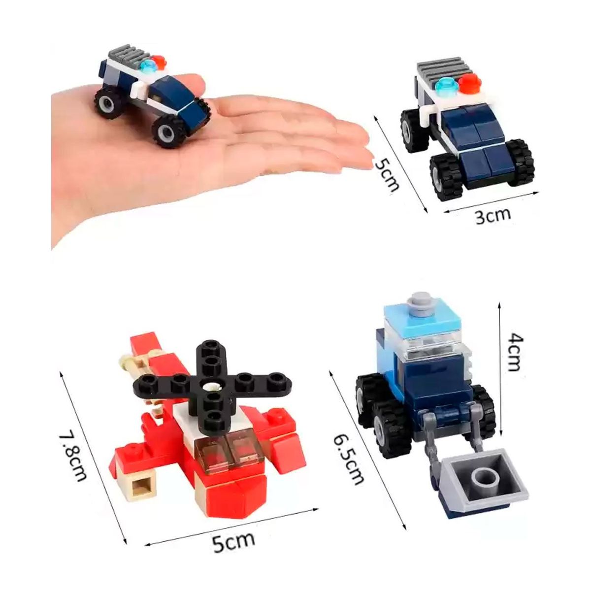 OEM - Juguete Armable 12en1 Transportes Didáctico Navidad