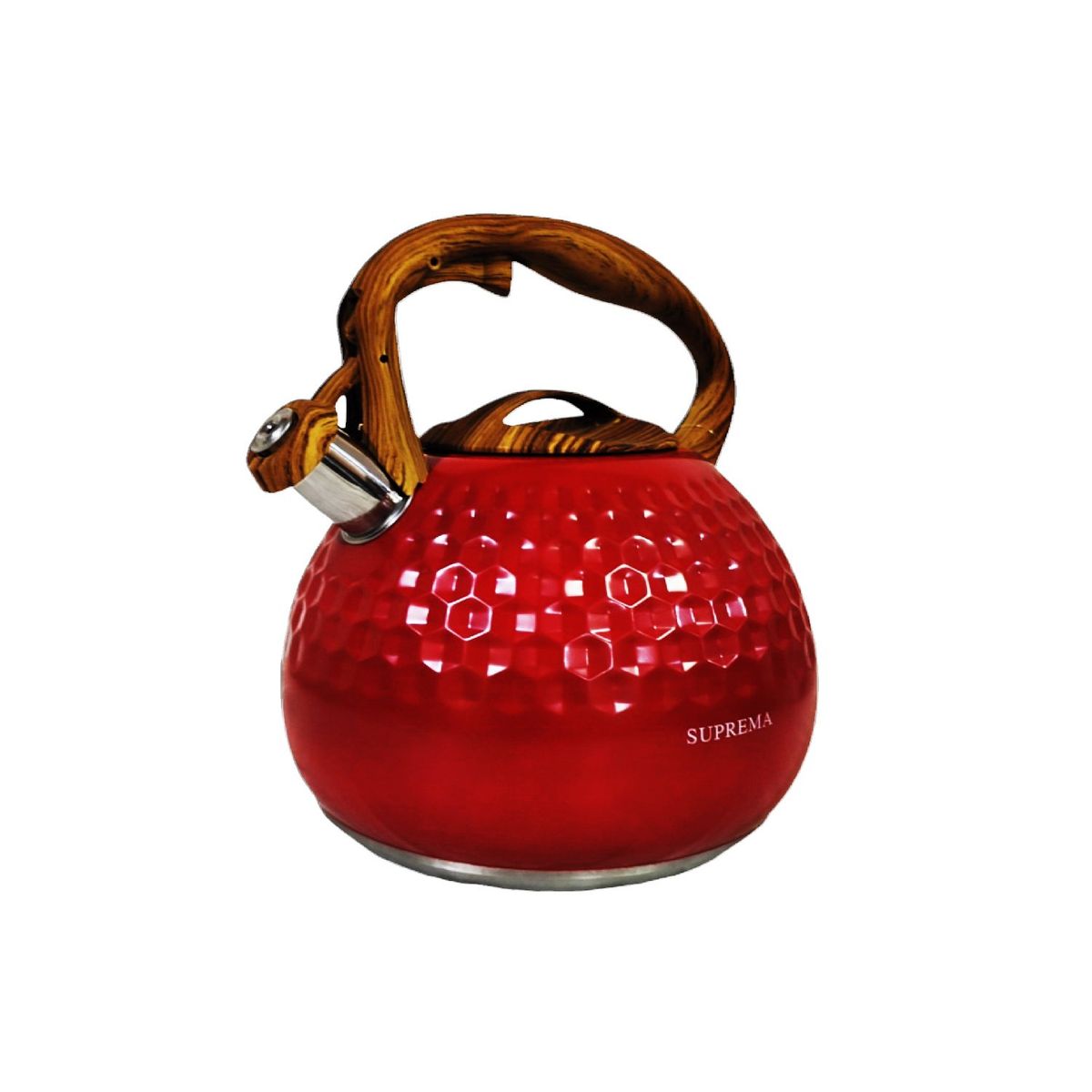 GENERICO - Tetera Suprema 5 Litros Granito con Acero Inoxidable 18/10 Rojo T026