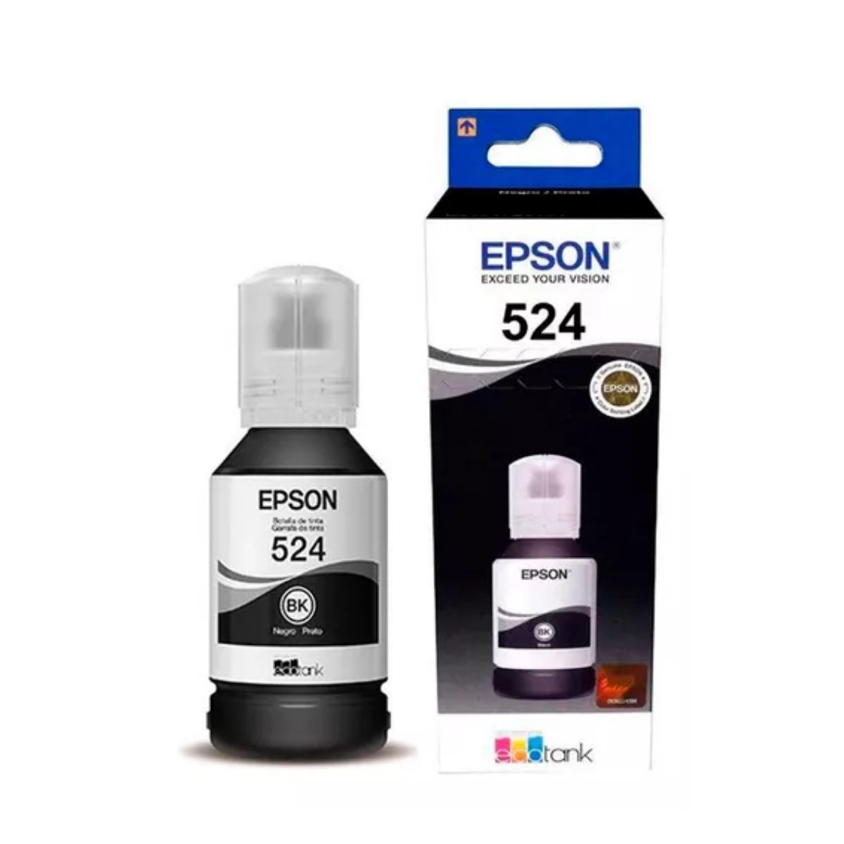 EPSON - Botella de tinta T524 Negro T524120 127 ml ORIGINAL