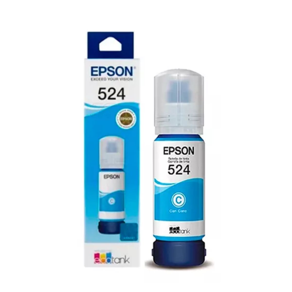 EPSON - Tinta Epson 524 Cyan Botella 70ML ORIGINAL