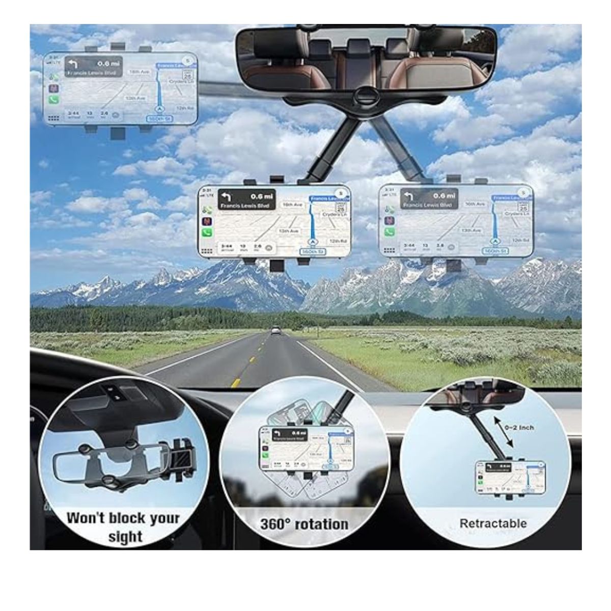 GENERICO - SOPORTE PARA TELÉFONO GIRATORIO Y RETRÀCTIL DE 360°