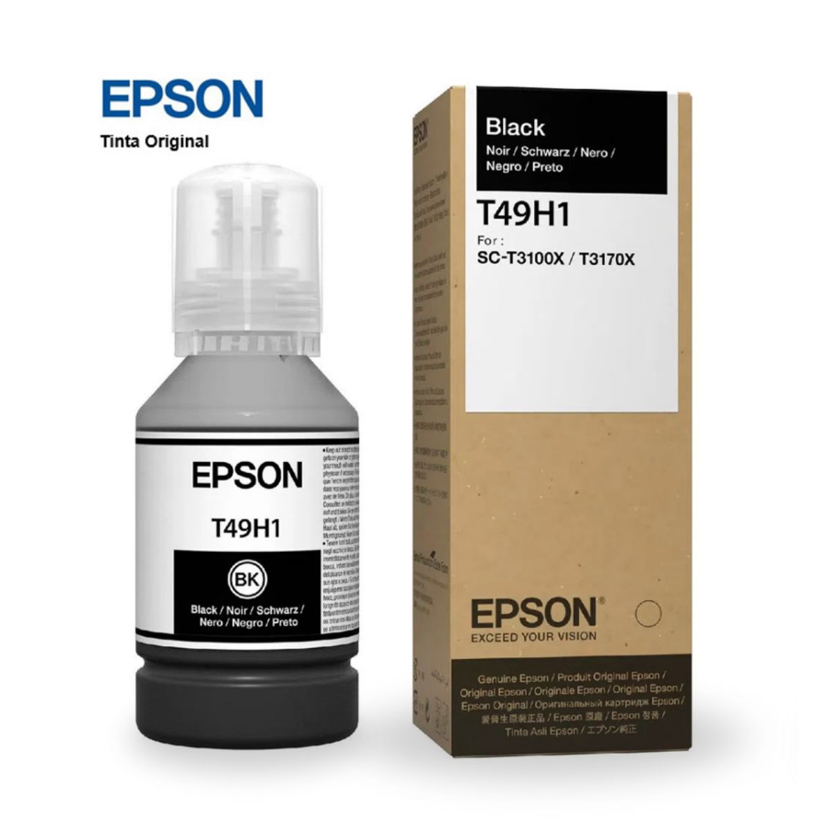 EPSON - Botella de Tinta Epson T49H100 de140ml SC-T3100X- Negro