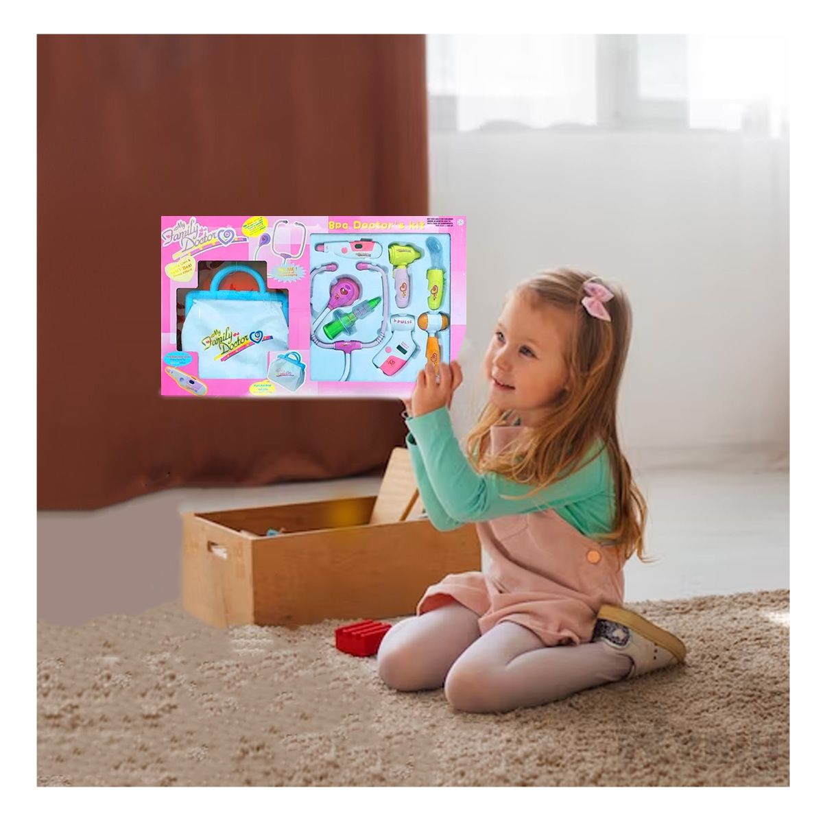 GENERICO - Set Completo con Maleta de Medico Rosado Y+Regalo Agendita