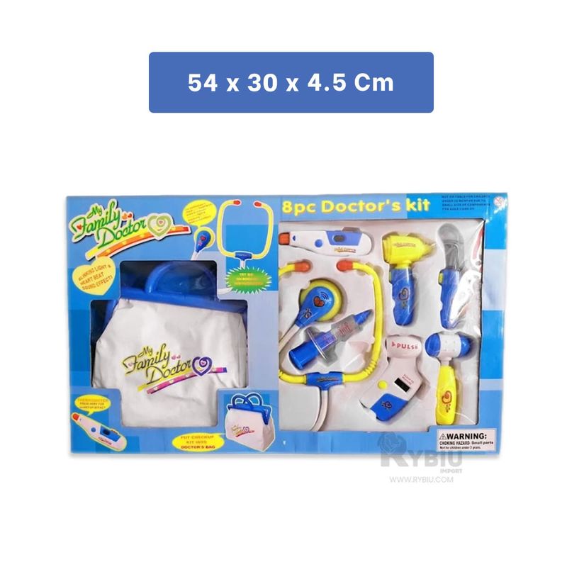 GENERICO - Set Completo con Maleta de Medico en Azul Y+Regalo Agendita