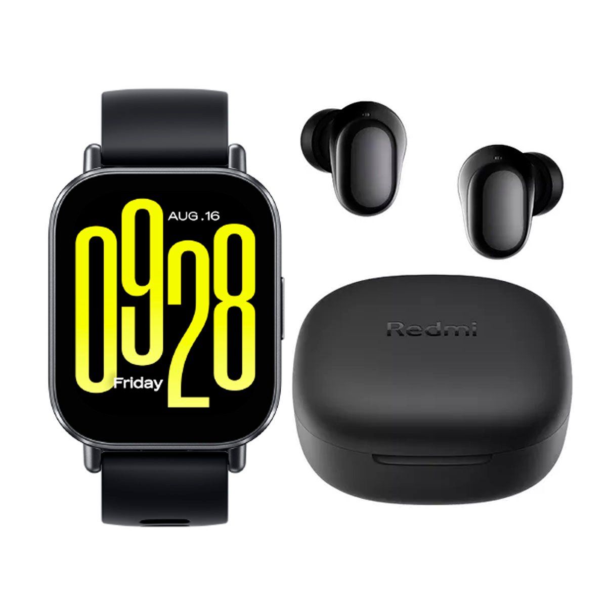 XIAOMI - Smarwatch Redmi Watch 5 Active + Redmi Buds 6 Play Negro