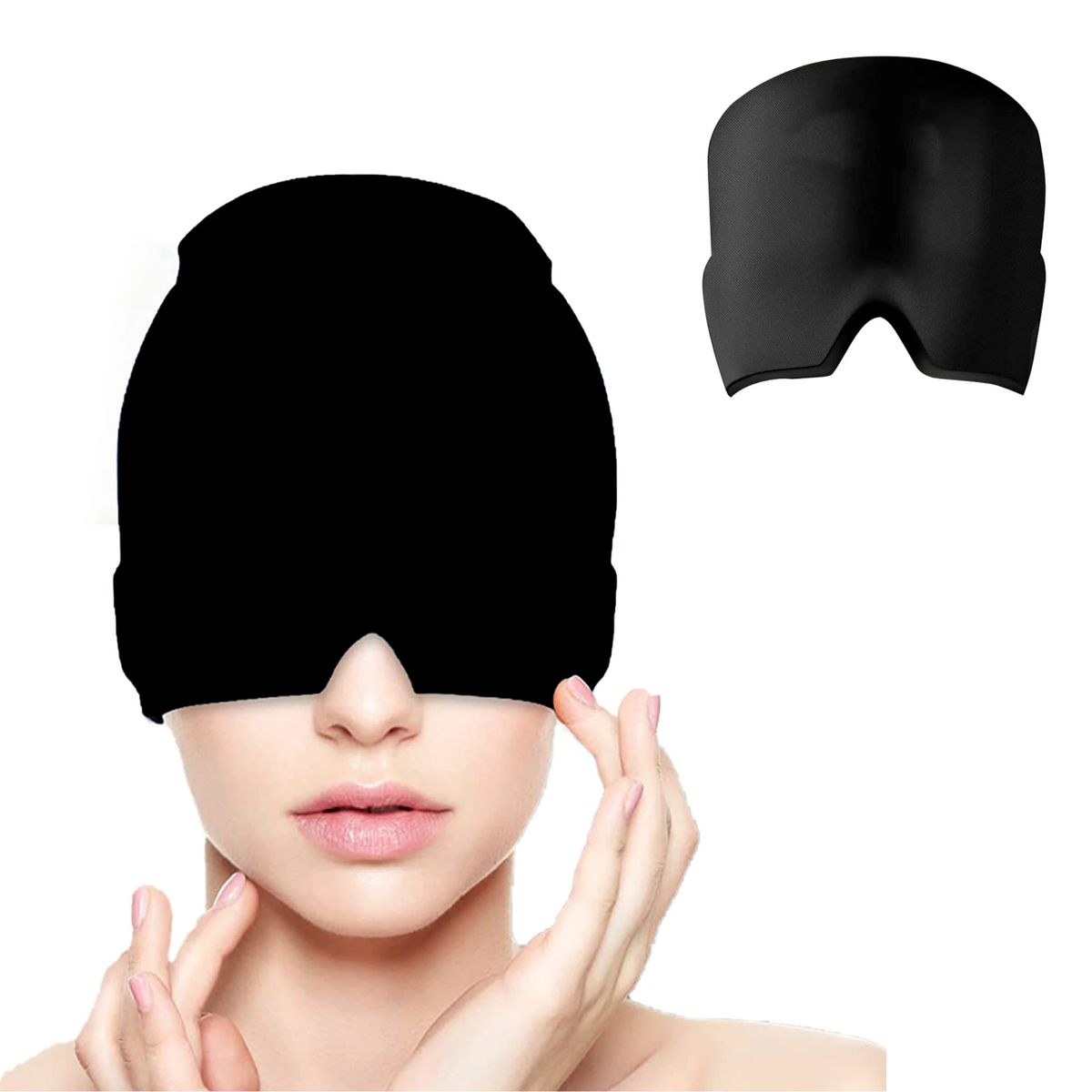 OEM - Gorro terapéutico de gel para migraña - Negro