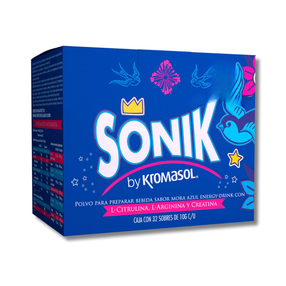 GENERICO - Sonik By Kromasol® Energizante 32 Sobres 10g C/u Mora Azul