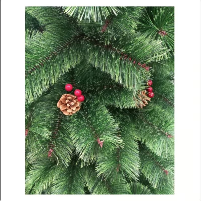 GENERICO - Árbol Navideño de 1 80mt pino canadiense c/ piña c/frutos rama x rama