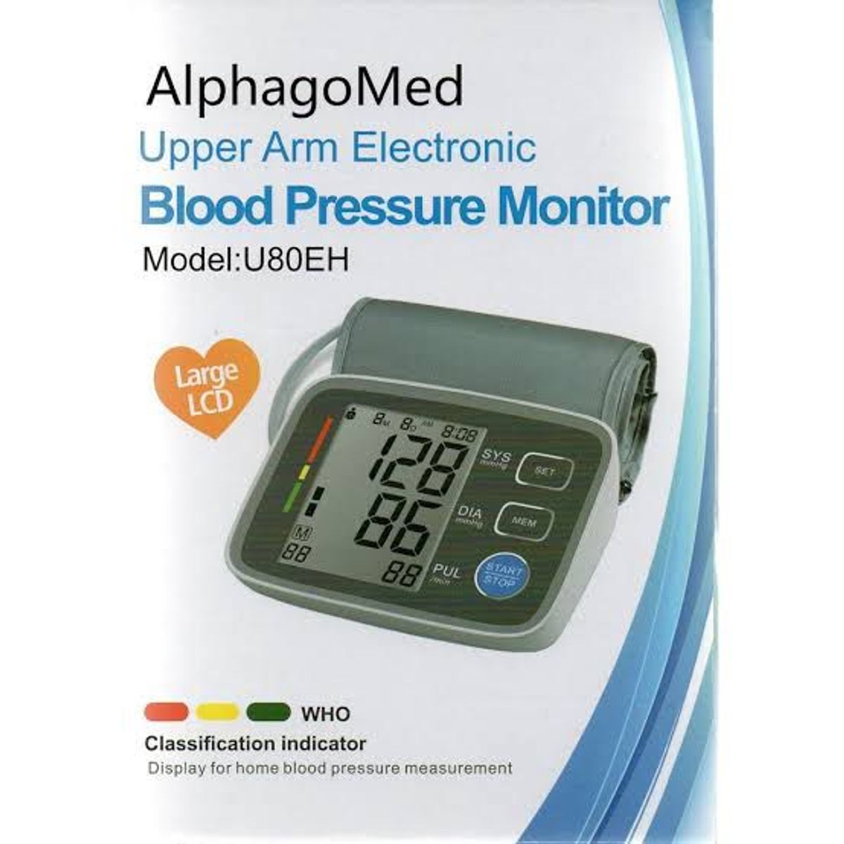 GENERICO - TENSIOMETRO DIGITAL DE BRAZO ALPHAGOMED U80EH