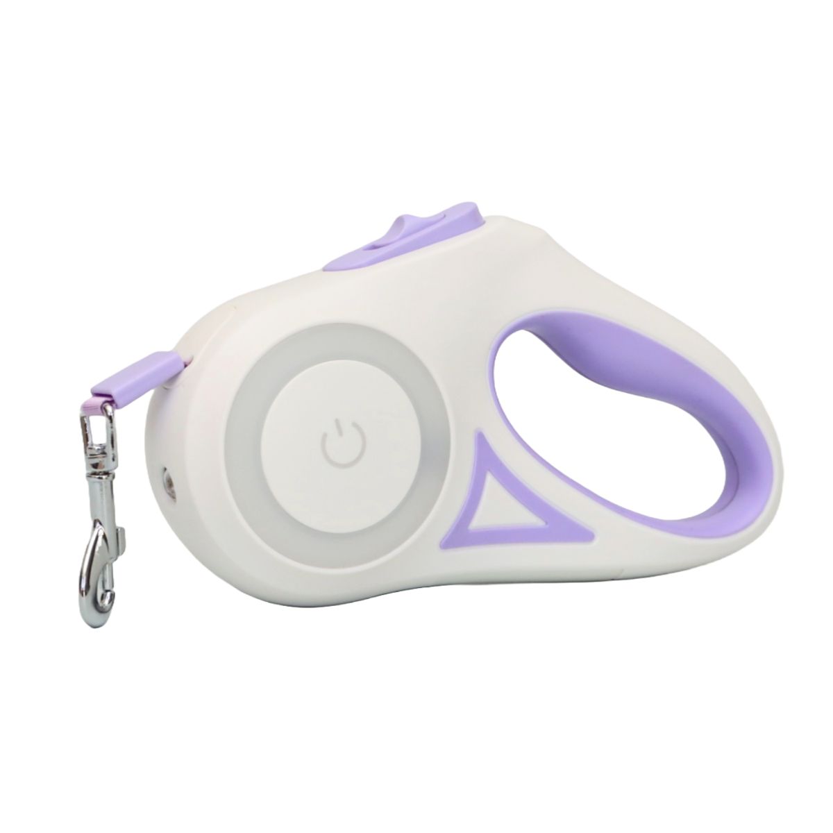 GENERICO - CORREA RETRÁCTIL PARA MASCOTAS CON LINTERNA LED - MORADO