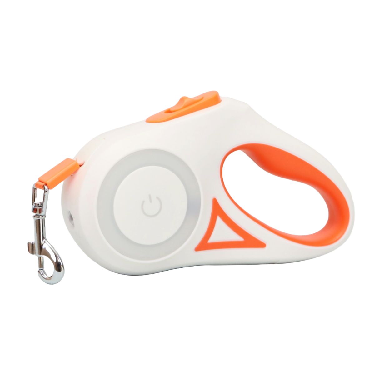 GENERICO - CORREA RETRÁCTIL PARA MASCOTAS CON LINTERNA LED - NARANJA