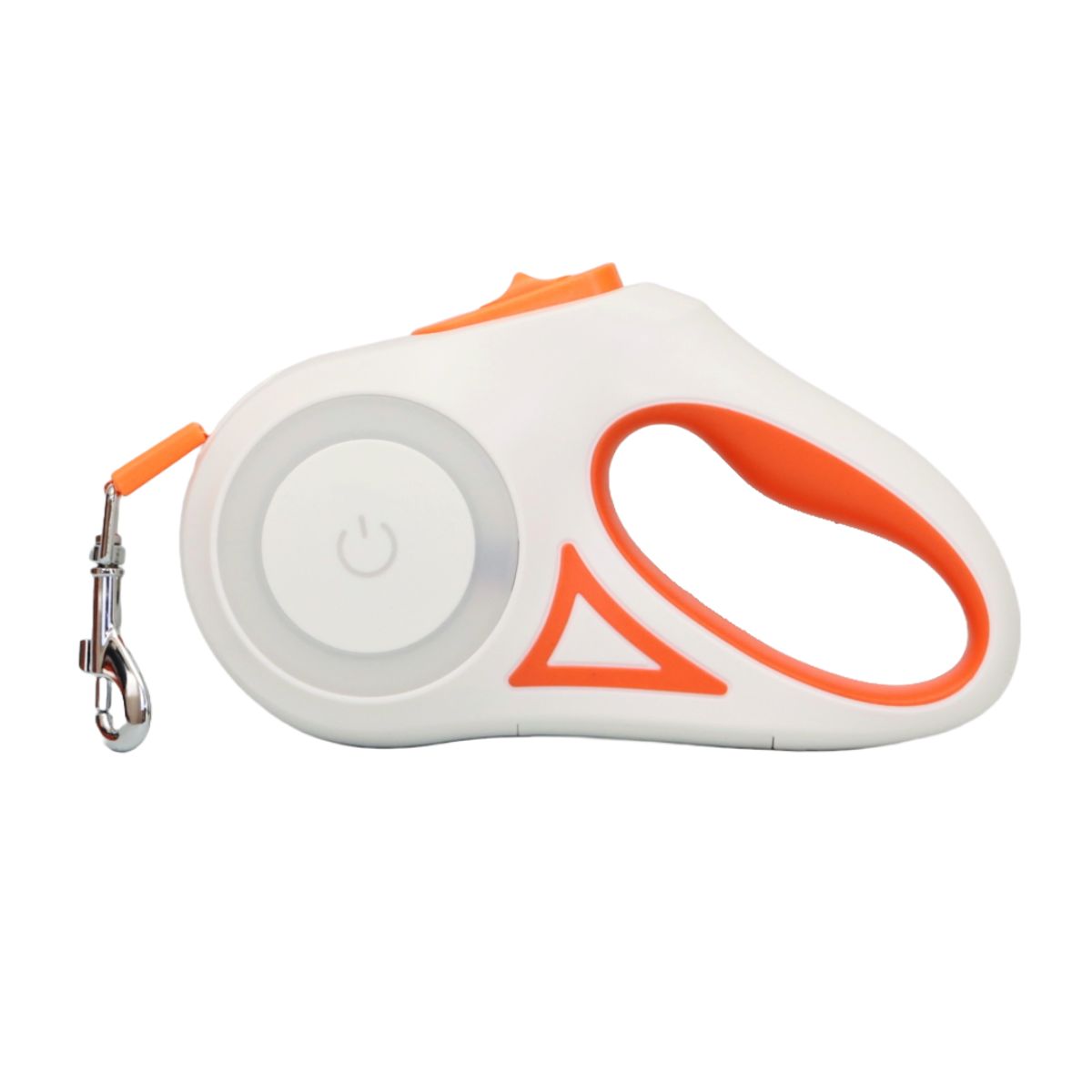 GENERICO - CORREA RETRÁCTIL PARA MASCOTAS CON LINTERNA LED - NARANJA