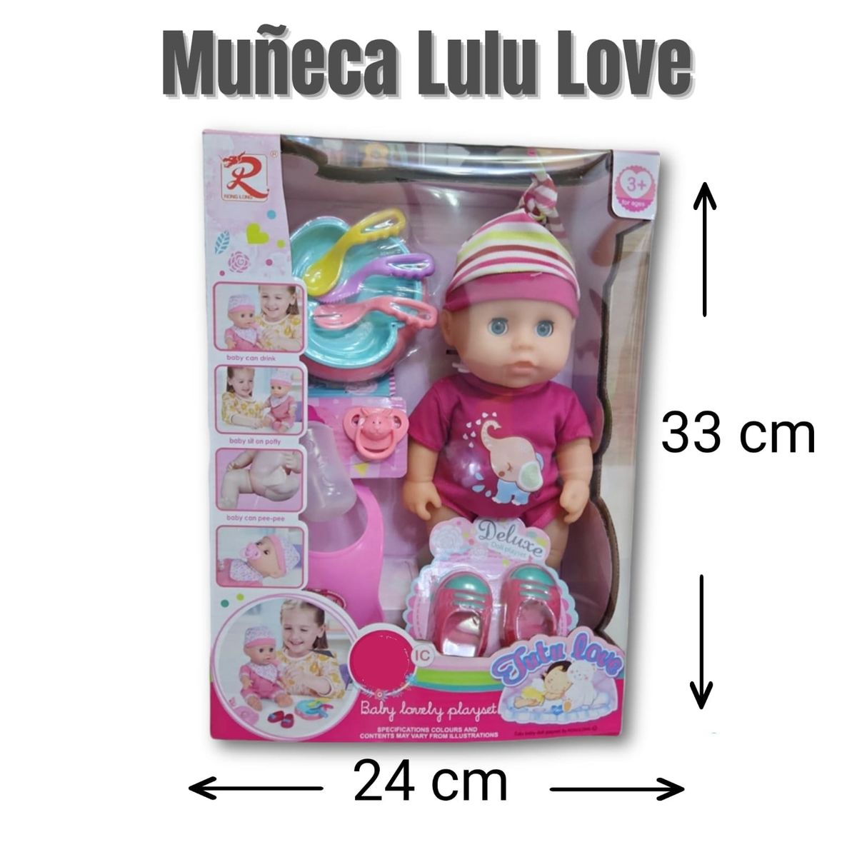GENERICO - Muñeca Tutu Love - Set De Baño Fucsia