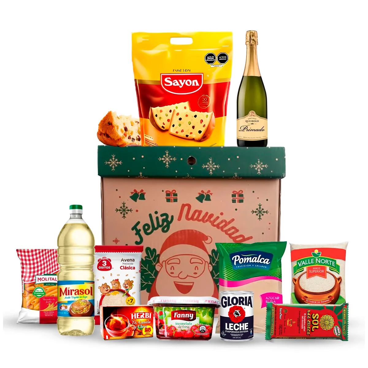 GENERICO - Canasta Navideña Black de 11 Productos
