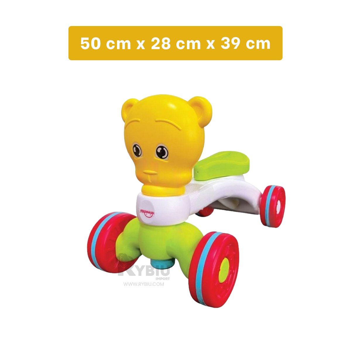 RYBIU IMPORT - Coche con Ruedas para Bebe de Multicolor Y+Regalo Stickers