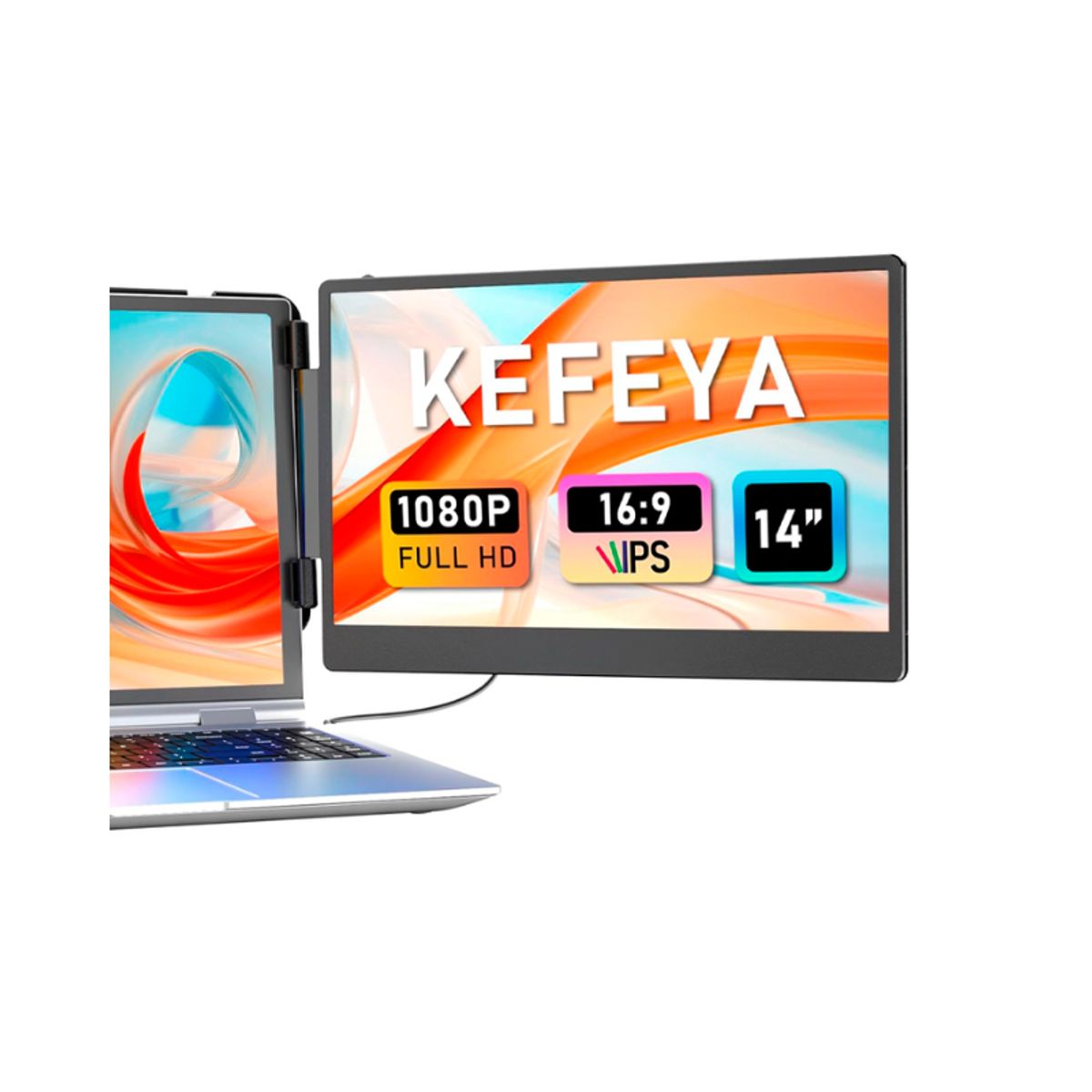 GENERICO - Extensor de monitor de 14 para portatiles de 13-17 FHD