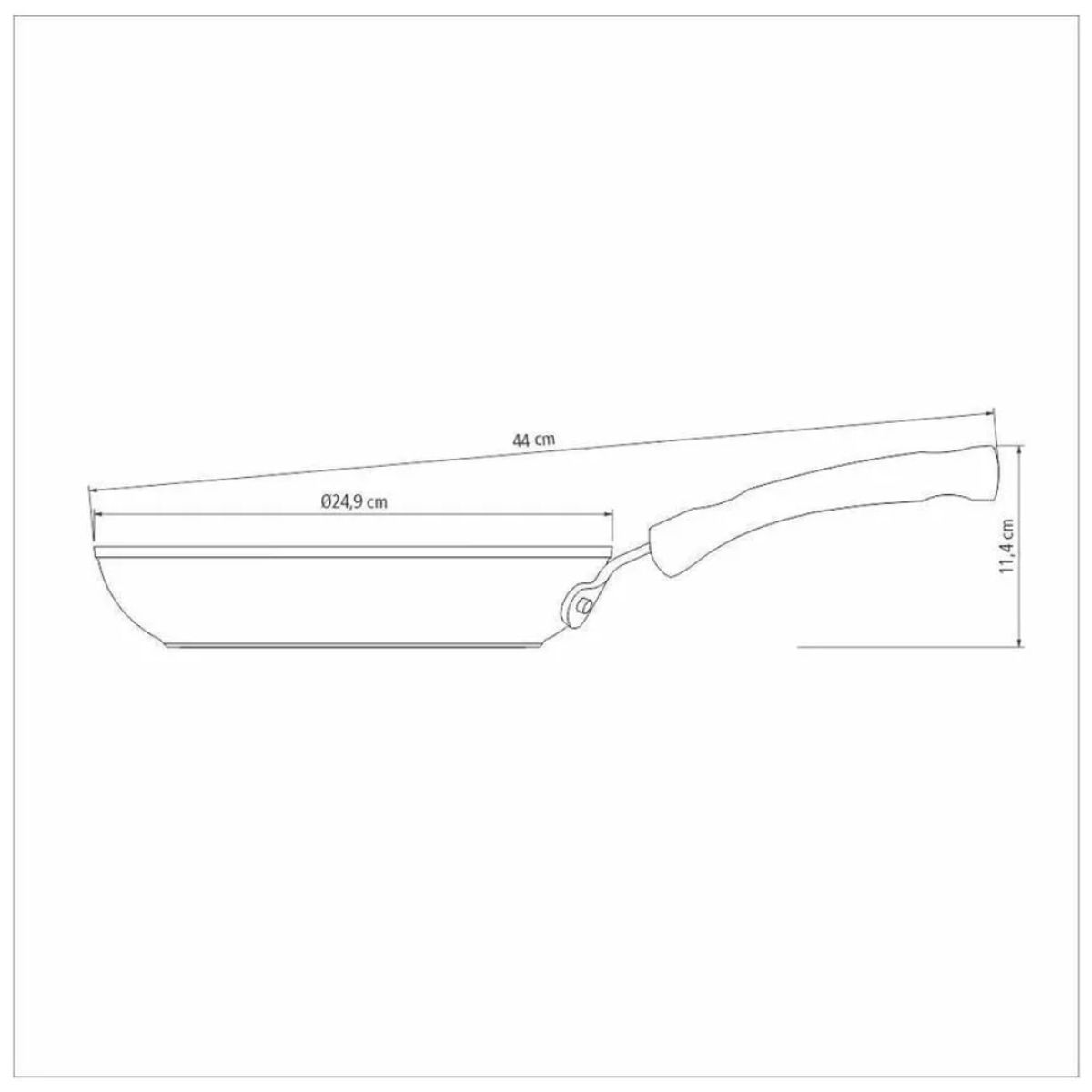 TRAMONTINA - Sarten 28Cm Monaco Induccion Negro 28700028 Tramontina