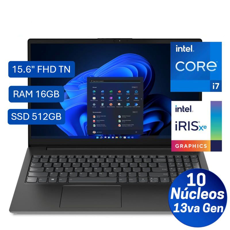 LENOVO - NOTEBOOK LENOVO V15 G4  15.6 I7 13VA 16GB DDR4 1920 x 1080 512GB SSD W11 PRO