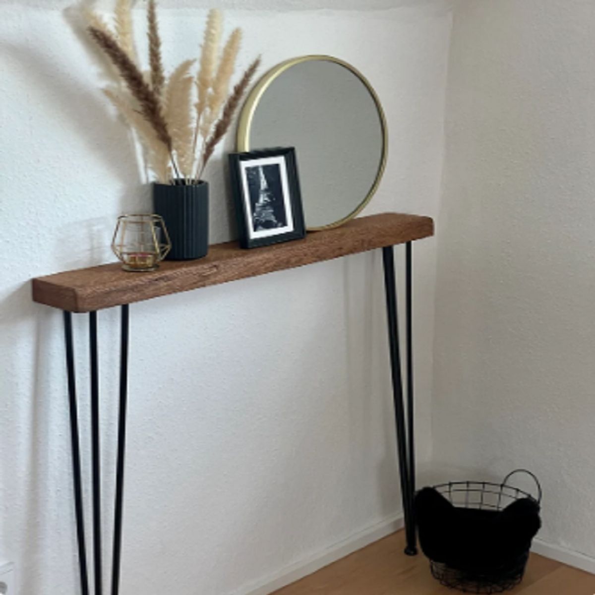 MOBILIARI - MP Estante de madera decorativo Andreia - Nogal