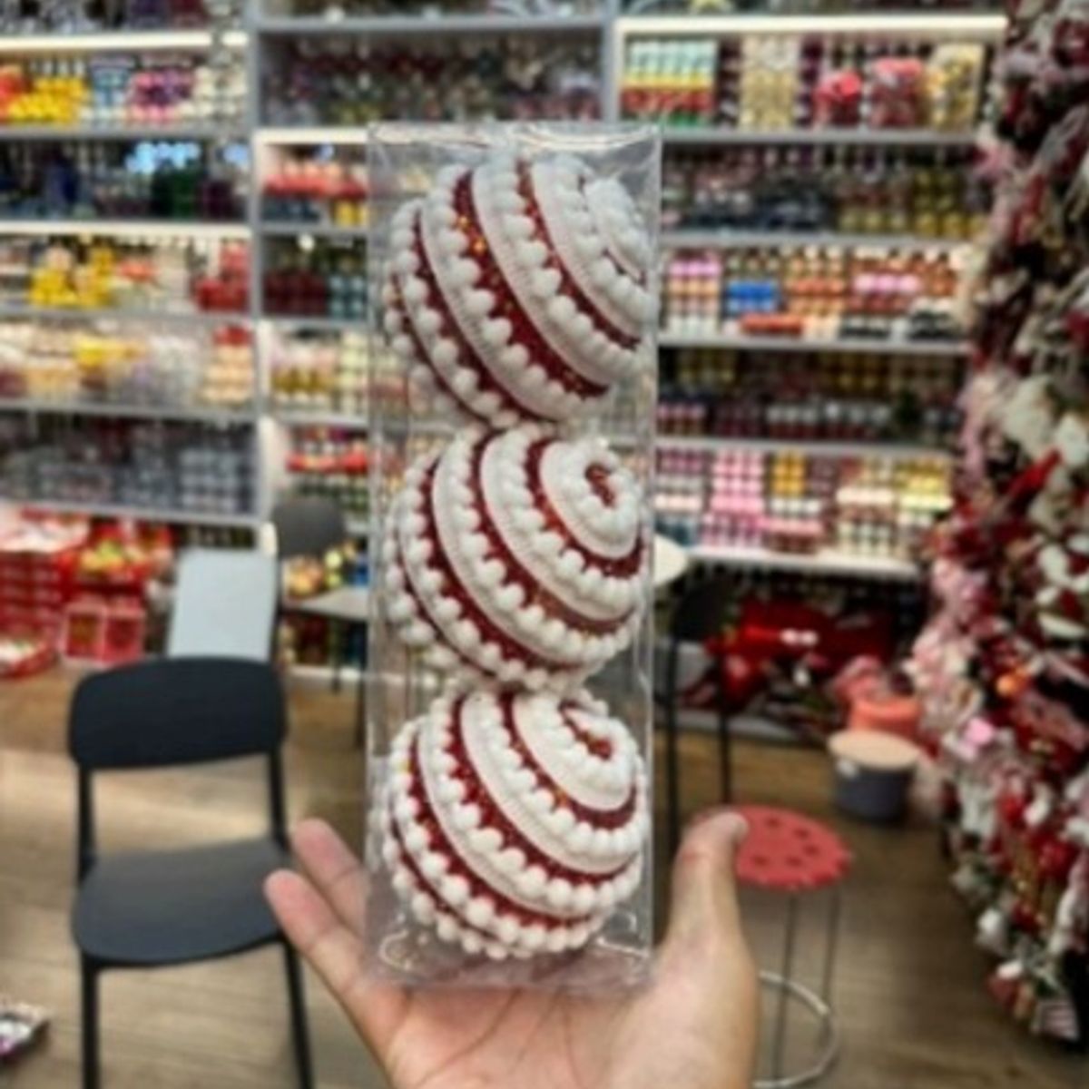 GENERICO - SET X3 BOLAS NAVIDEÑA PERLA