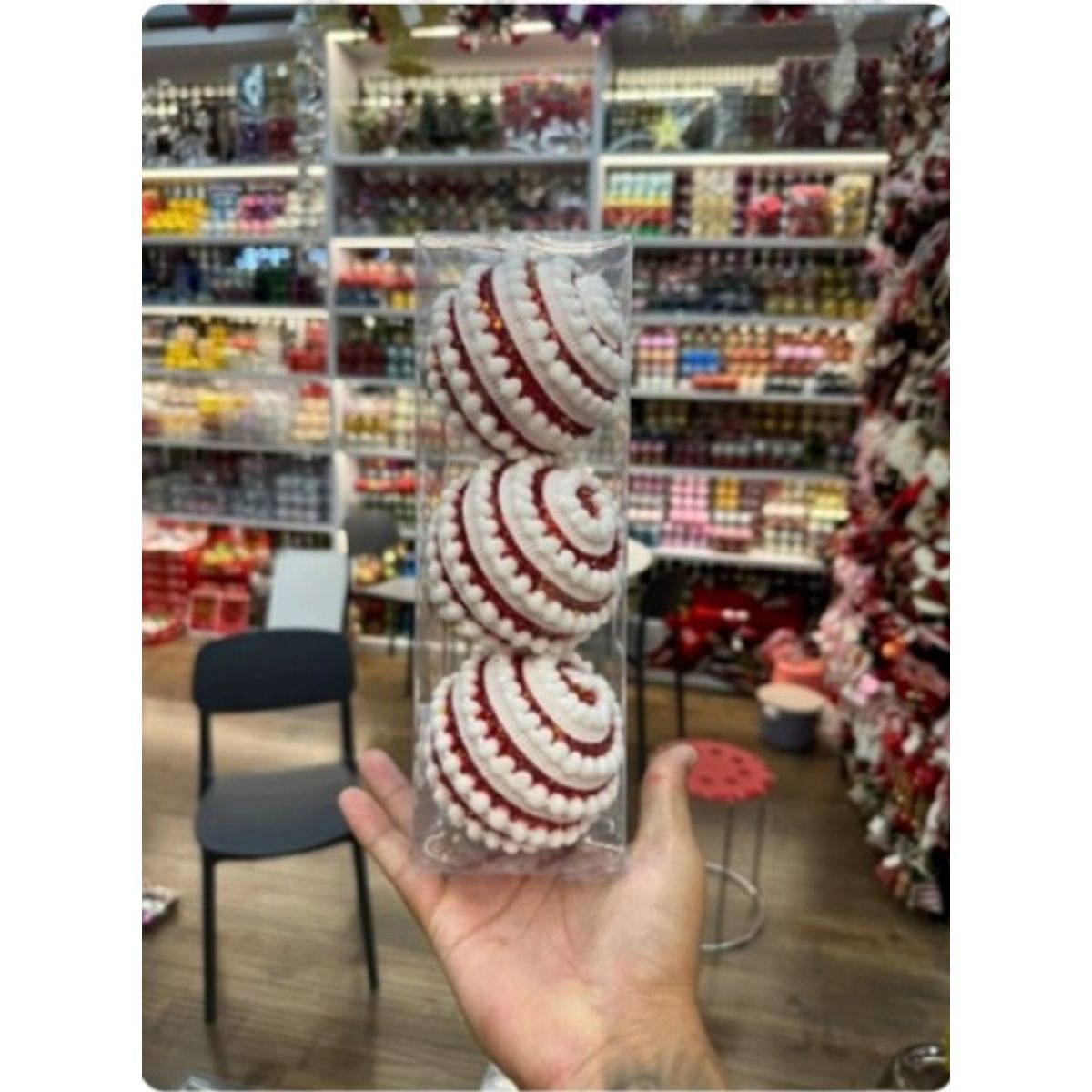 GENERICO - SET X3 BOLAS NAVIDEÑA PERLA