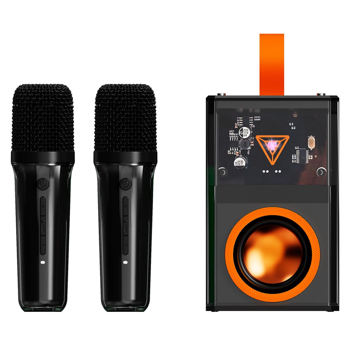 SEISA - Parlante multimedia para karaoke con 2 micrófonos