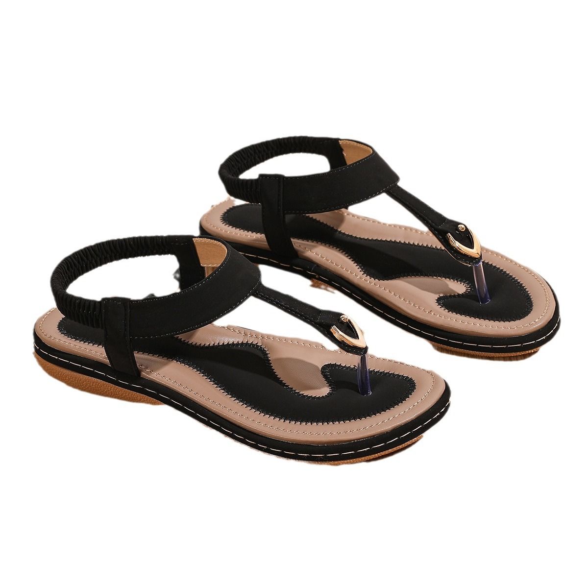 BLWOENS - Zapatos Sandalias de verano para mujeres Zapatilla - Negro