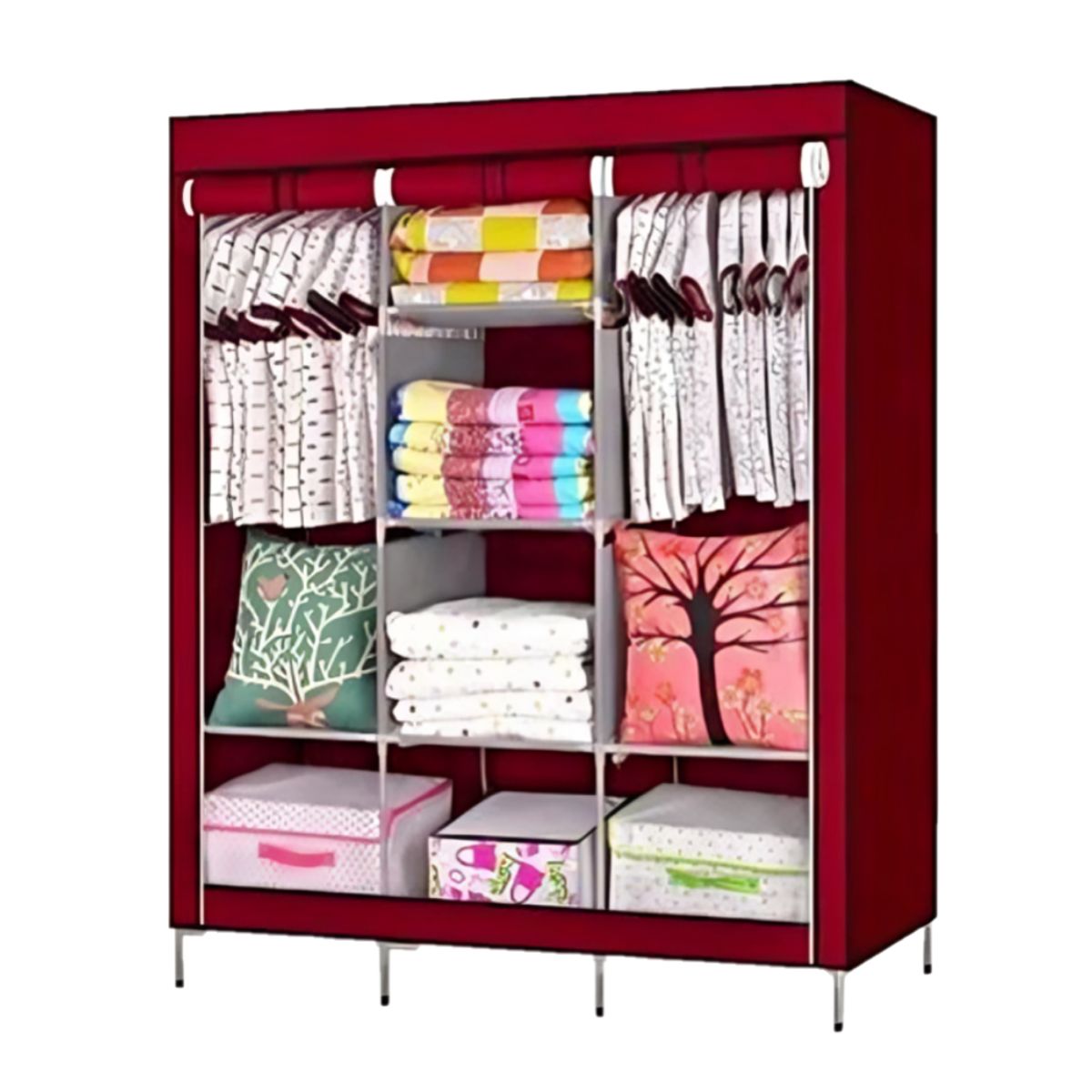 GENERICO - Ropero Organizador Colgador de Ropa Armable Cubierto 360º