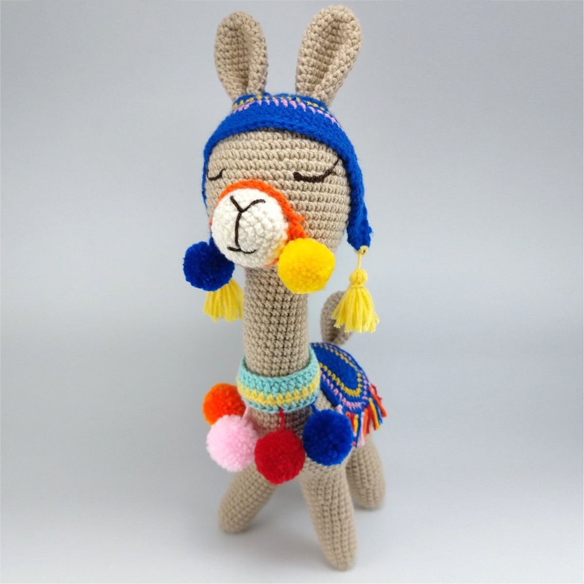 GENERICO - Llama amigurumi peru 29cm - tejido peluche adorno