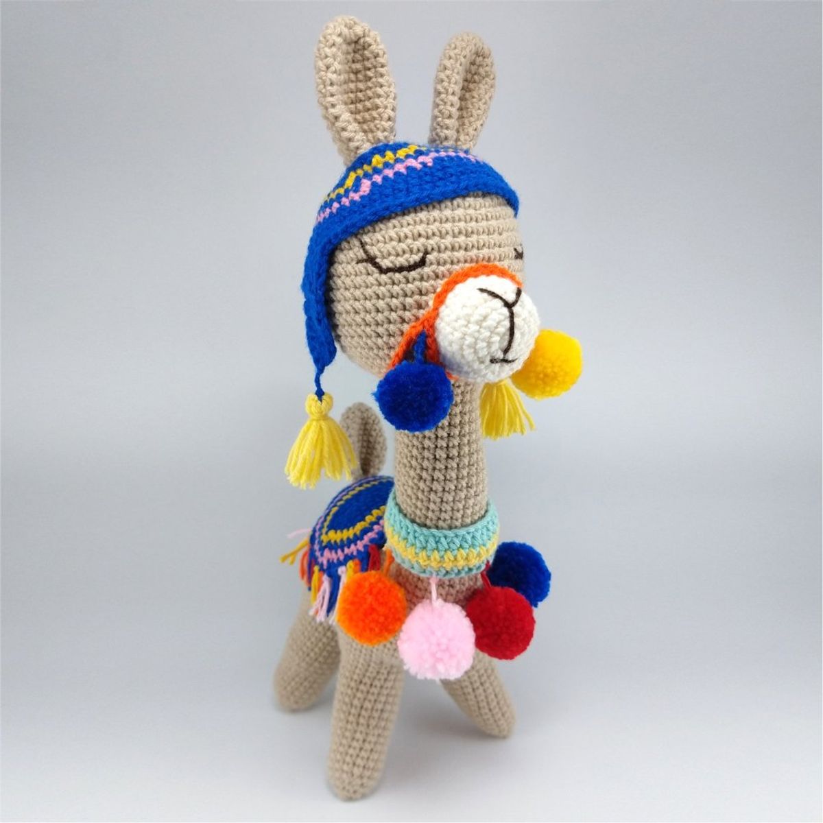 GENERICO - Llama amigurumi peru 29cm - tejido peluche adorno