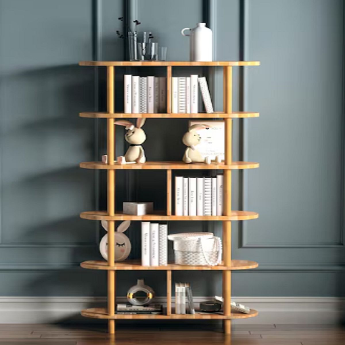 MOBILIARI - MP Estante de madera decorativo Amaro - Natural