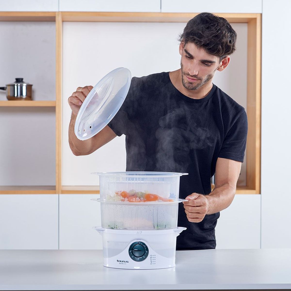 TAURUS - Vaporera de Alimentos Taurus SALUTECOOK Blanco