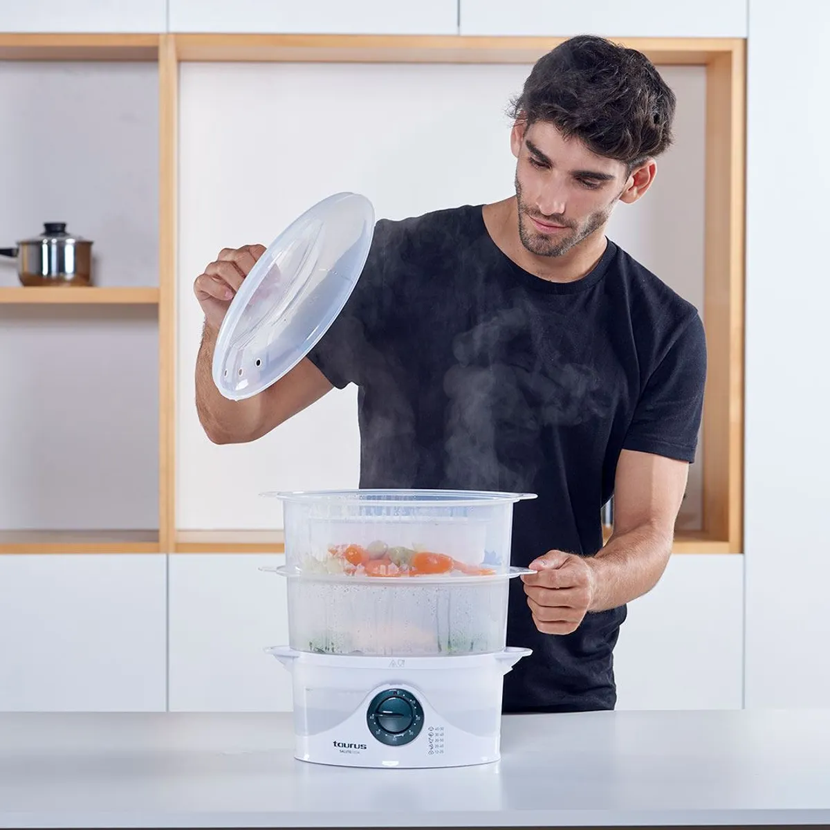 TAURUS - Vaporera de Alimentos Taurus SALUTECOOK Blanco