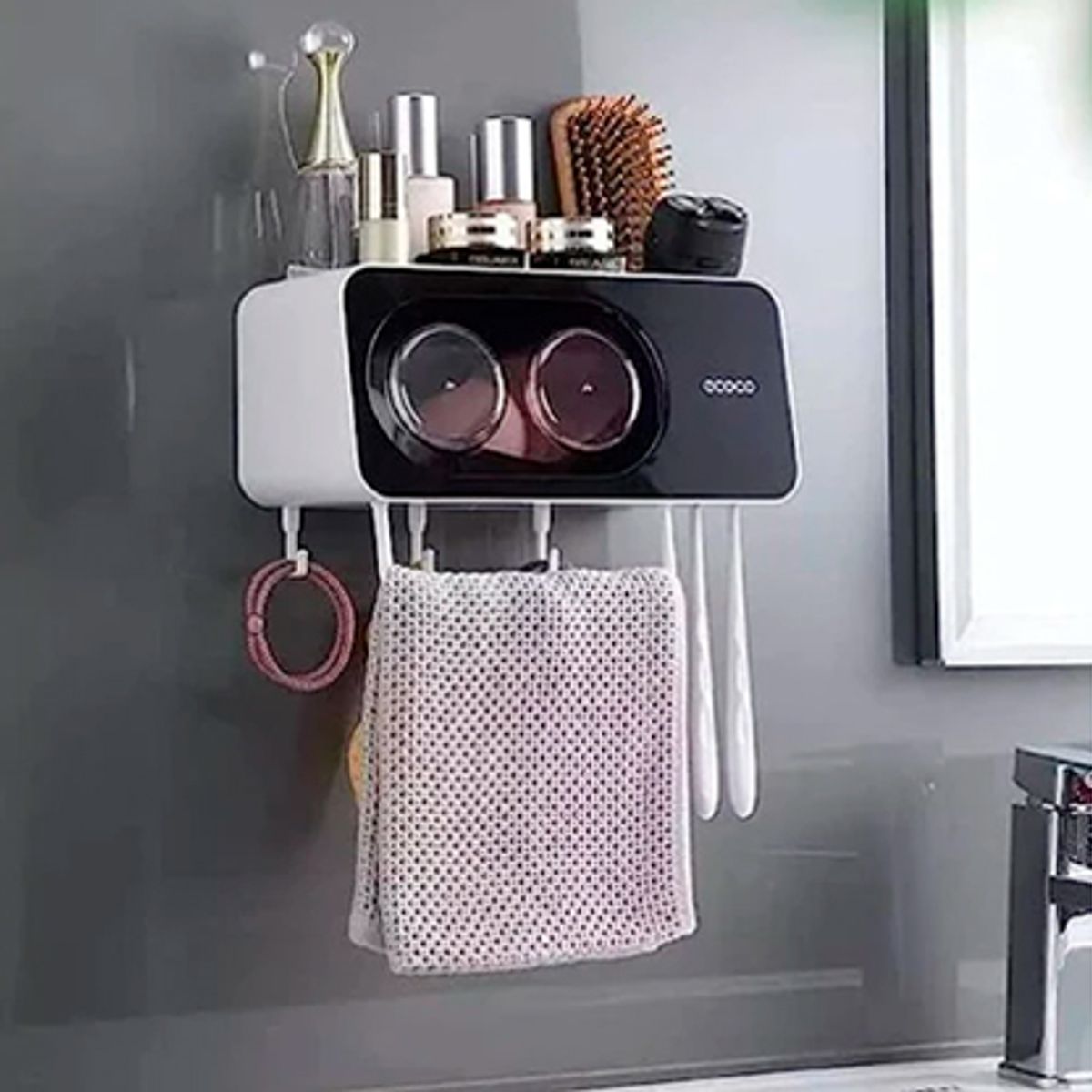 GENERICO - PORTA CEPILLOS DE DIENTES DE 2 VASOS