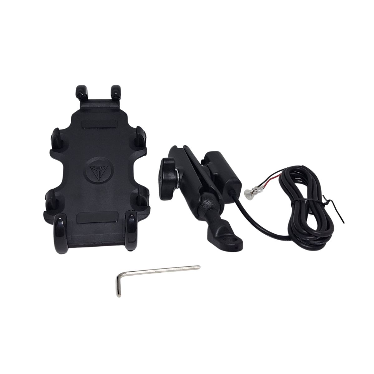 MOTOWOLF - Soporte de Celular para Moto con Rotación 360 y Cargador USB Desmontable