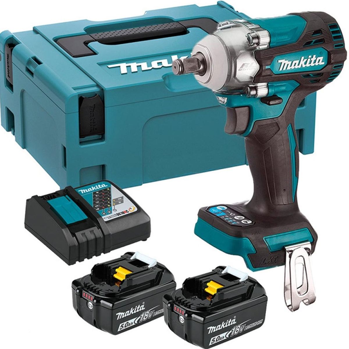 MAKITA - Llave de Impacto 1/2" 18V LXT BL 330Nm 2 Bat + Set Dados Makita DTW300TJX3